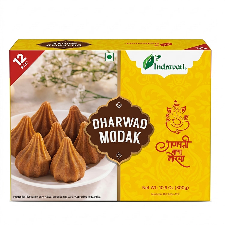 Indravati Dharwad Modak 12 pcs 300 g, Frozen 300 g