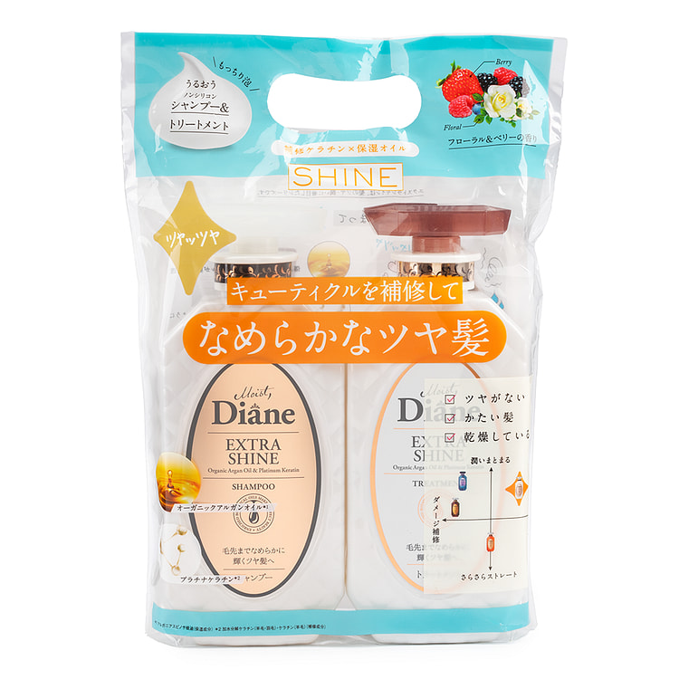 Diane Perfect Beauty Extra Shine Set  Floral & Berry Fragrance 450ML x 2