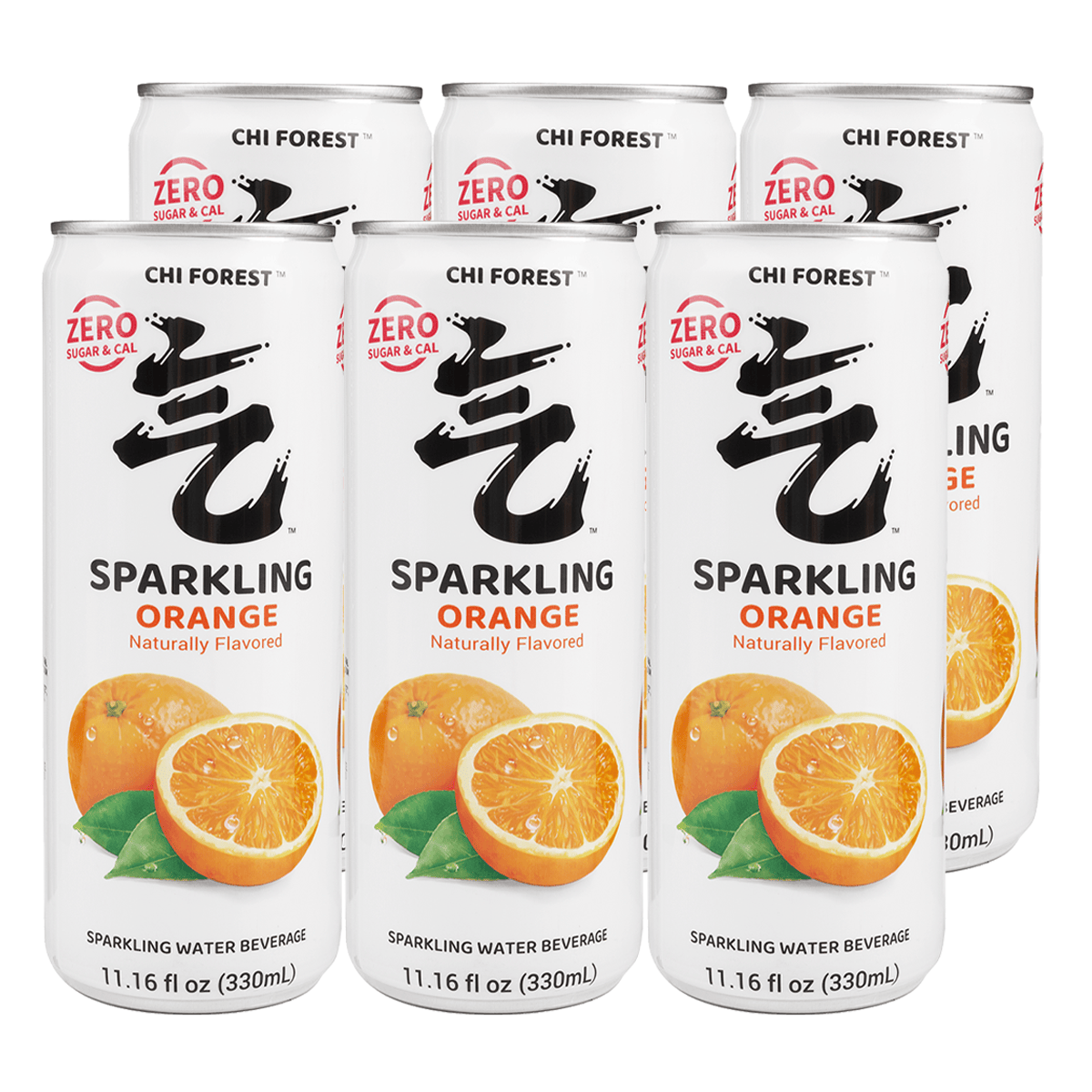 元気ミネラル 元気森林 炭酸水 オレンジ味 330 ml(ミリリットル)*6 缶 - Weee!