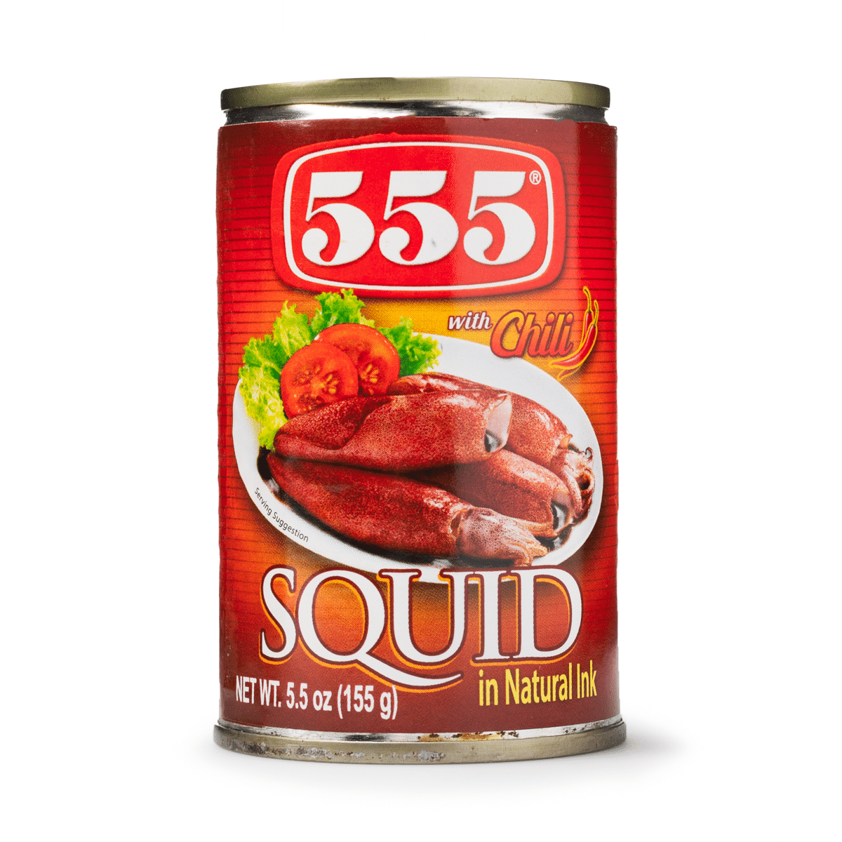 555 Squid in Natural Ink with Chili 5.5 oz