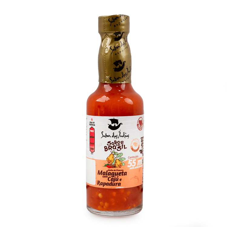 Sabor das Índias Pepper Sauce Malagueta with Cashew and Sugar Cane 55 ml