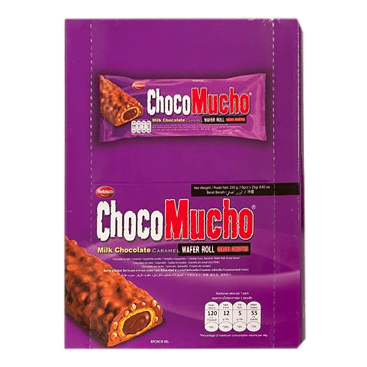 Rollo de Barquillo de Chocolate con Leche Rebisco Choco Mucho 250 g