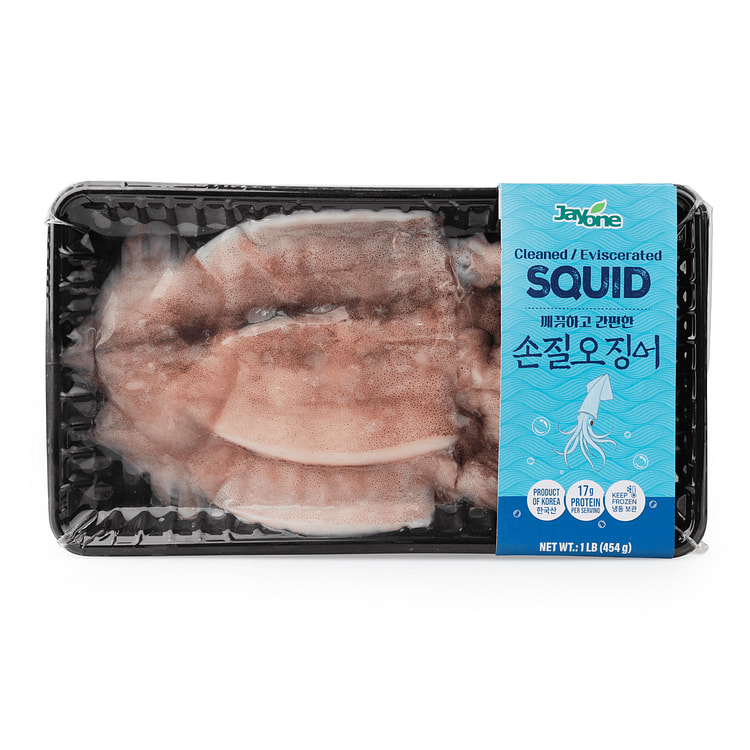 Cleaned and Eviscerated Squid-Whole Size 454 g