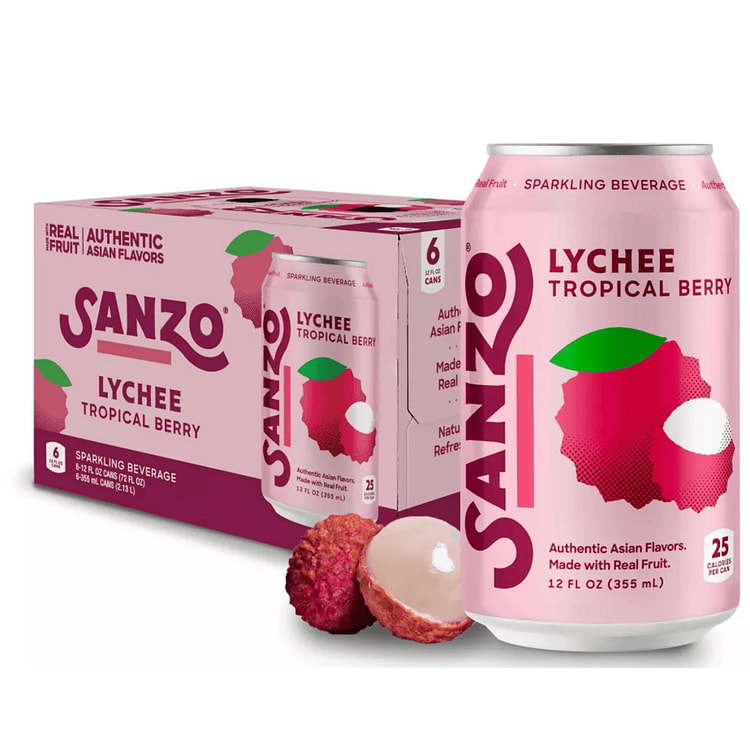 Sanzo Water Sprklng Lychee 12 fl.oz*6 cans