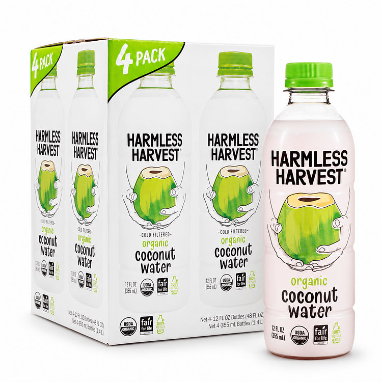 Harmless Harvest Coconut Water 12 fl.oz*4 bottles