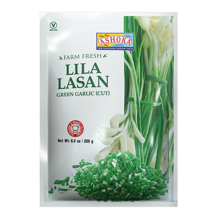 Ashoka Frozen Lila Lasan/ Green Garlic (cut) 250 g