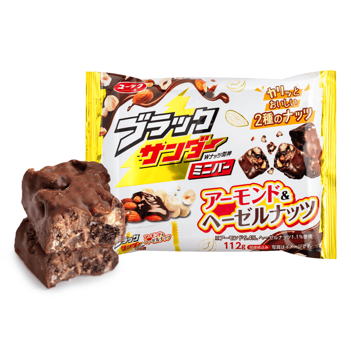 Black Thunder Mini Bar Almond & Hazelnut 118 克