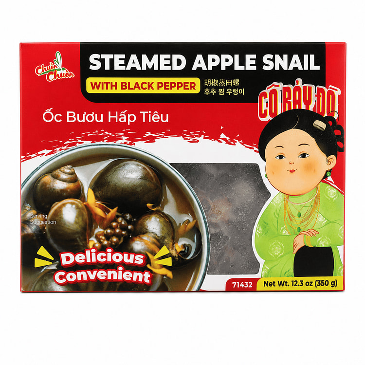 Ốc Bươu Hấp Tiêu Dragonfly, Đông Lạnh 350 g