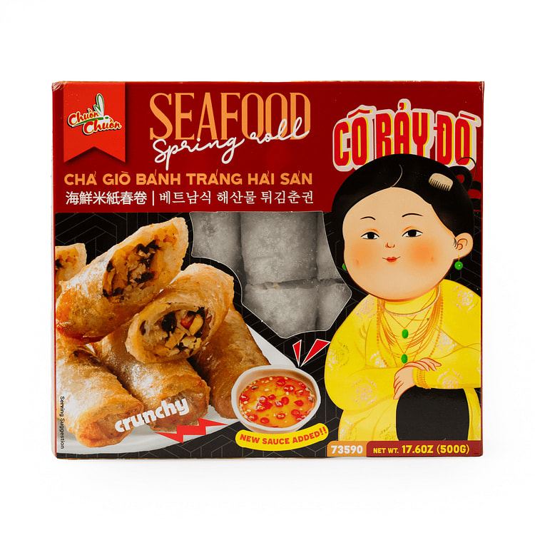 Chả Giò Bánh Tráng Hải Sản Chuồn Chuồn, Đông Lạnh 17 oz