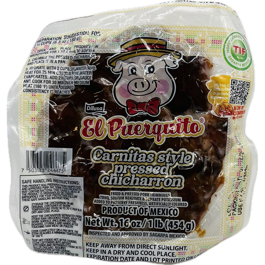 Dilusa El Puerquito Chicharron Prensado de Cerdo 1 lb