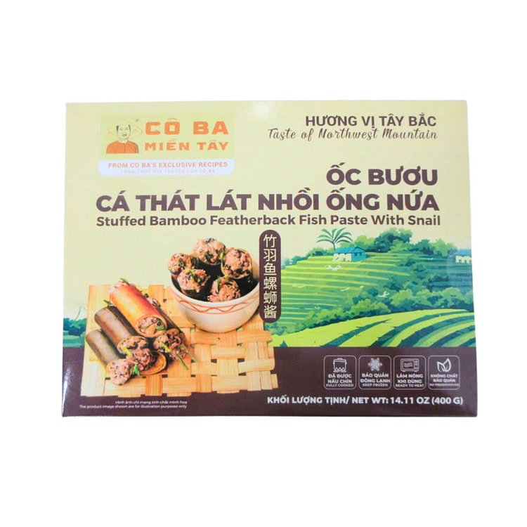 Co Ba Mien Tay Stuffed Bamboo Featherback Fish Paste with Snail, Frozen 10.