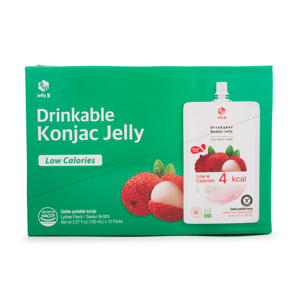 Jelly.B 魔芋果冻 荔枝味 150 毫升*10 包