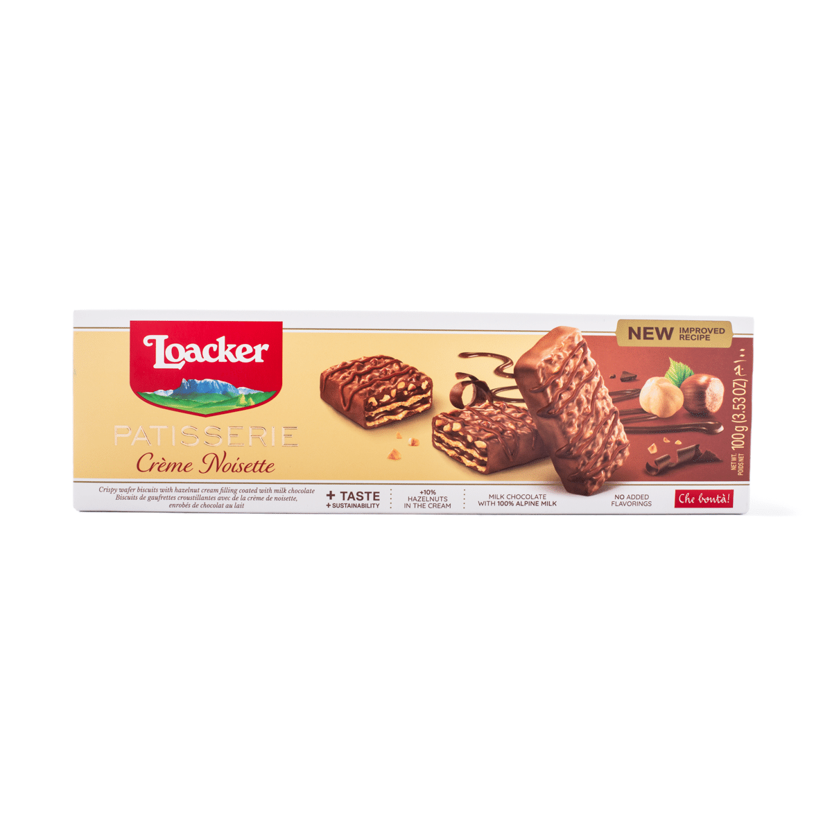 Biscoitos de Chocolate com Creme de Avelã Loacker GP 100 grama(s)