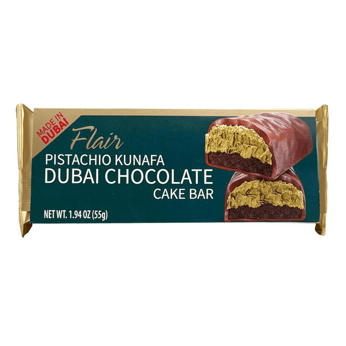 Flair Pistacho Kunafa Dubai Chocolate Cake Bar (made in Dubai) 1.94 盎司