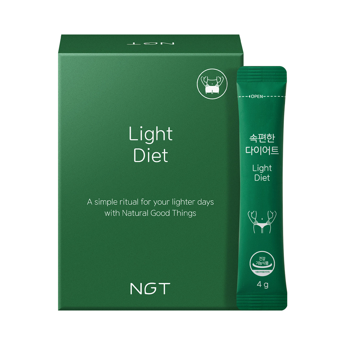 NGT Light Diet, Green Grape Flavor, 4g x 30 Sticks 1 Caja de