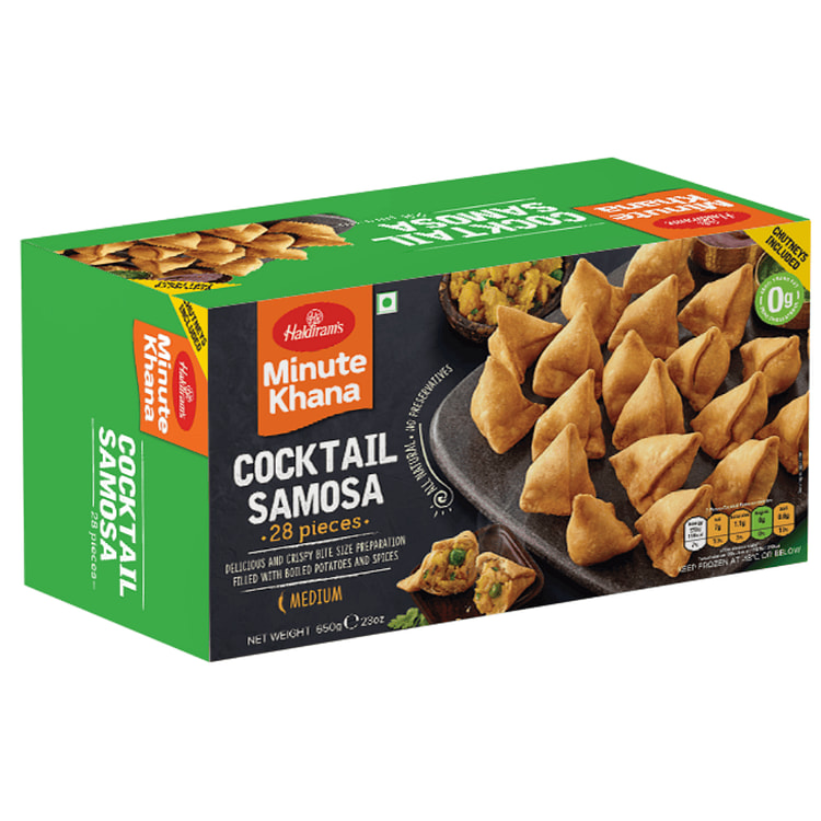 Haldiram's Cocktail Samosa 28pcs Frozen 22.9 oz