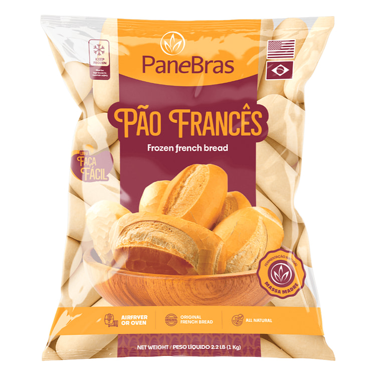 PaneBras Frozen Brazilian French Bread 2.2 lb