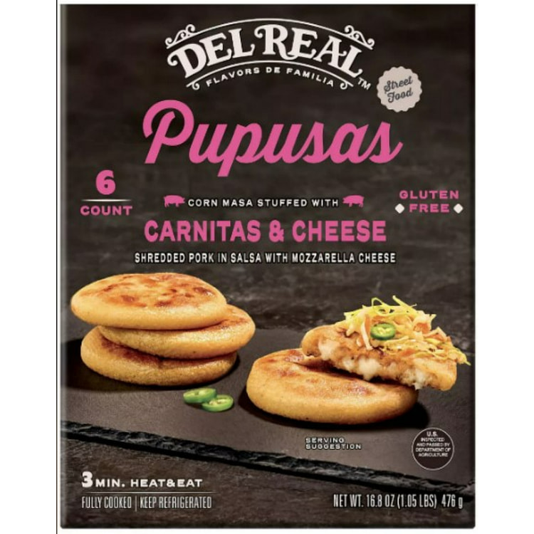 Del Real Carnitas con Queso Pupusas 16.8 onza(s)