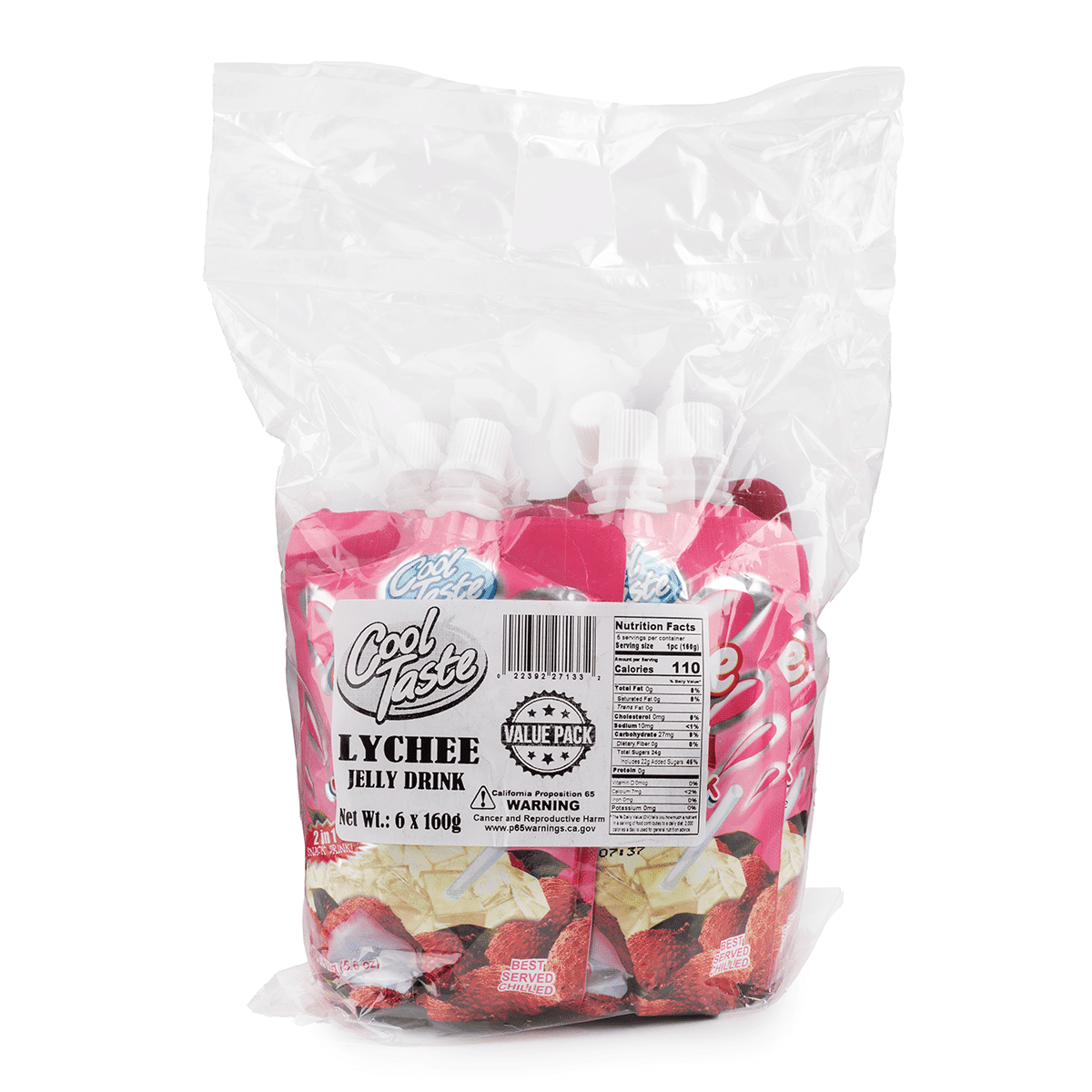 Cool Taste Jelly - Value Pack - Lychee Jelly Drink (6pack) 5.6 onza(s)*6 paquetes