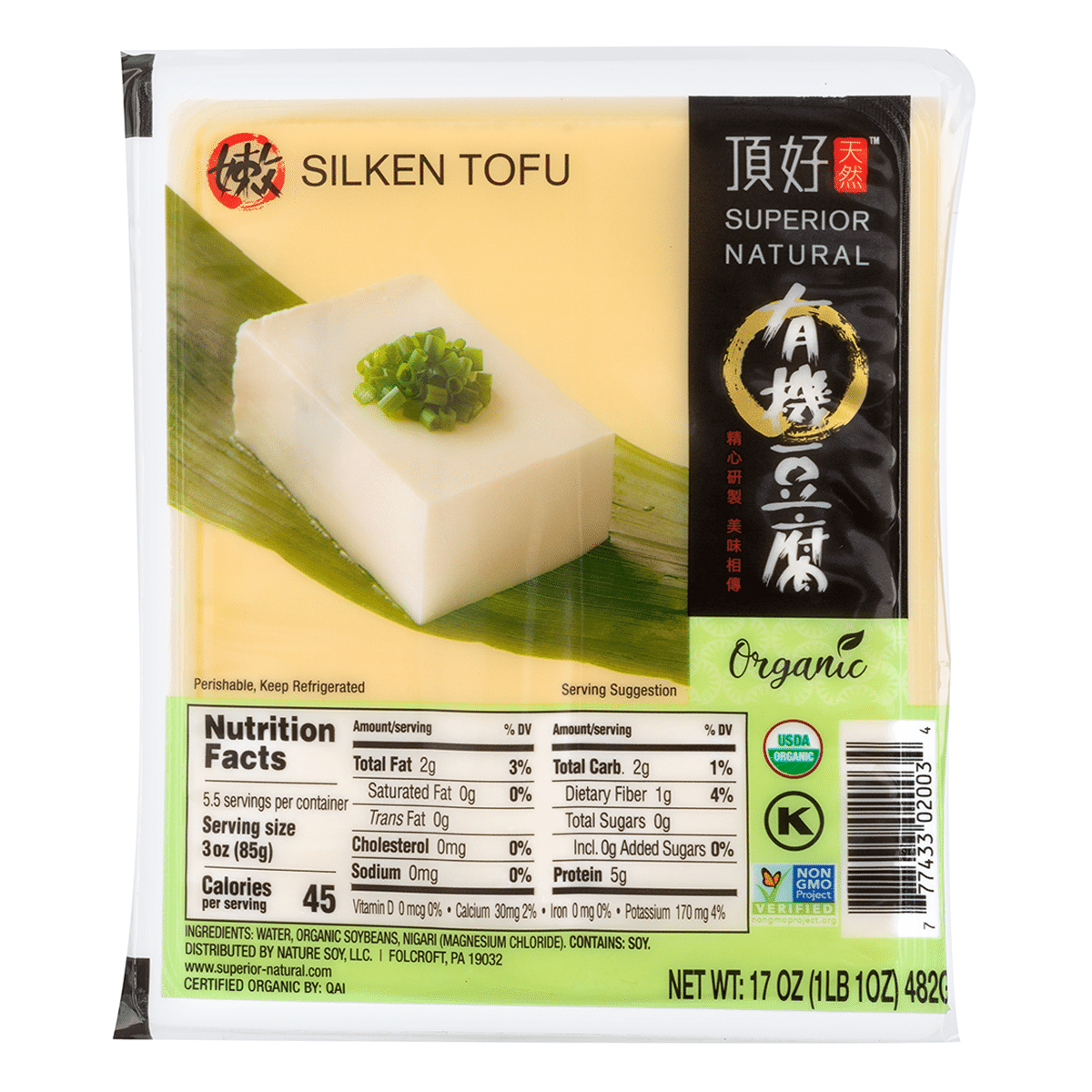 顶好 有机嫩豆腐 16 盎司