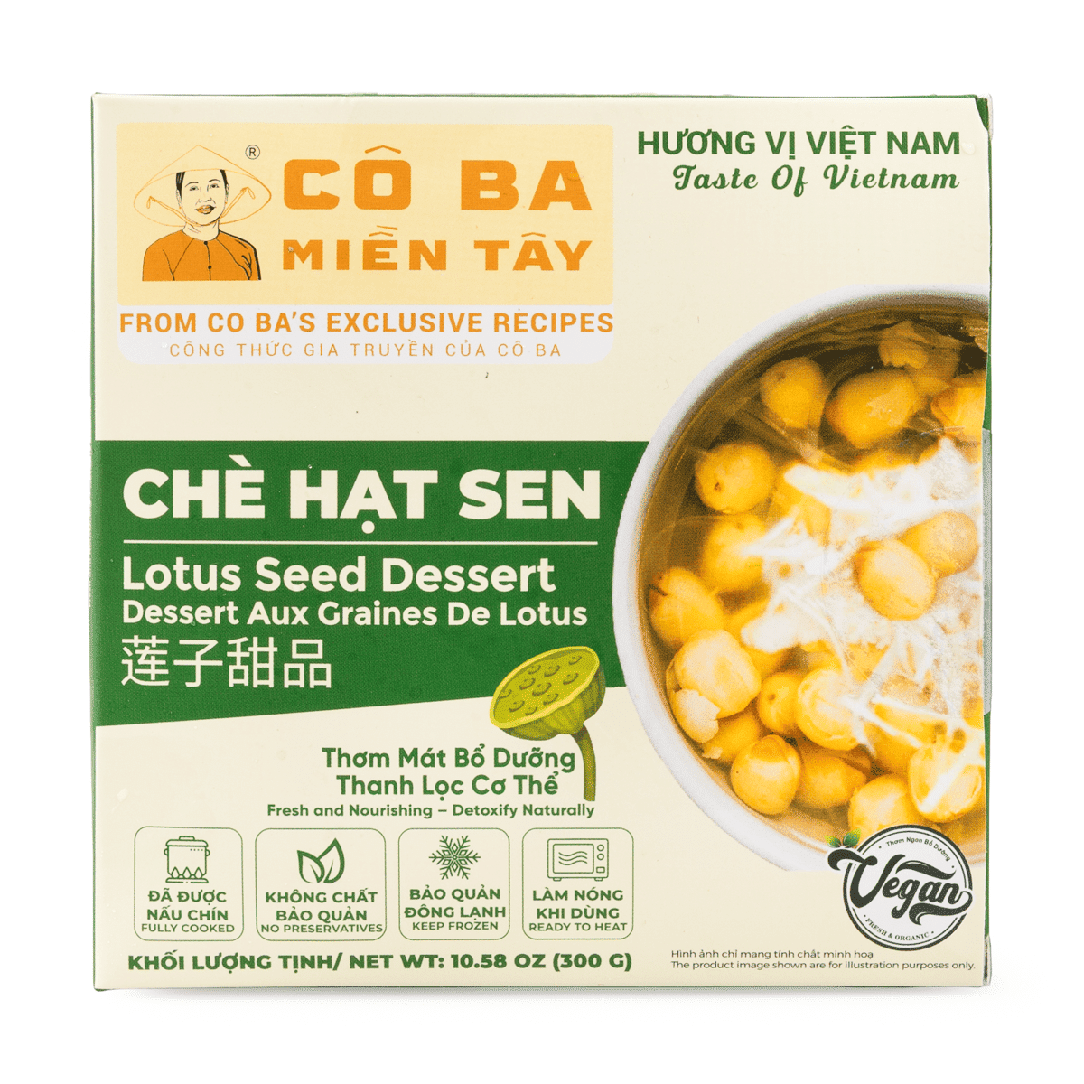 Co Ba Mien Tay Lotus Seed Dessert, Frozen 10.58 oz