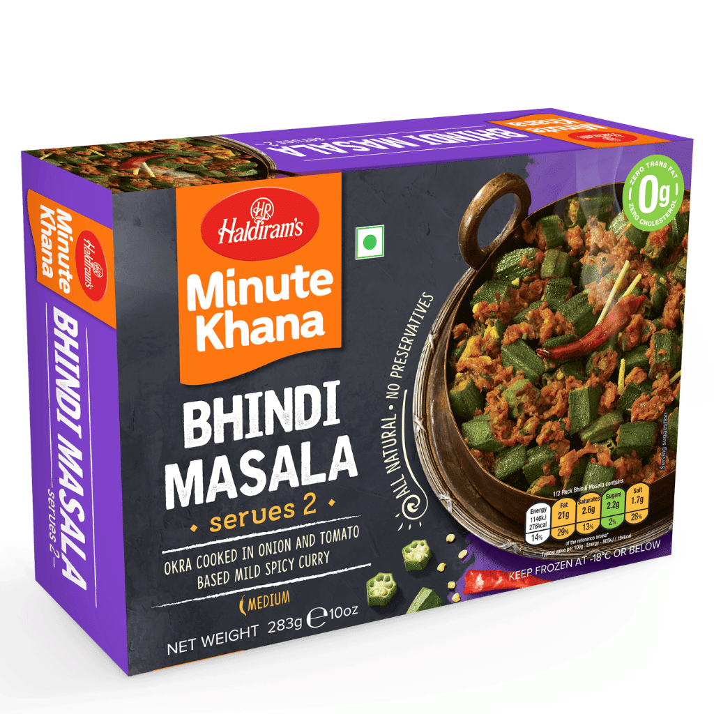 Haldiram's Minute Khana Bhindi (Okra) Masala, Frozen 283 g