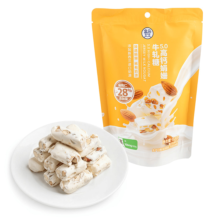 盒马 5.0高钙扁桃仁牛轧糖 168 克