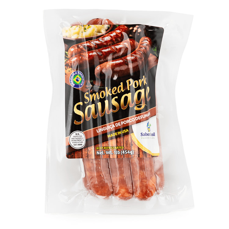 Linguica de Porco Defumada Sabor Brasil 454 g