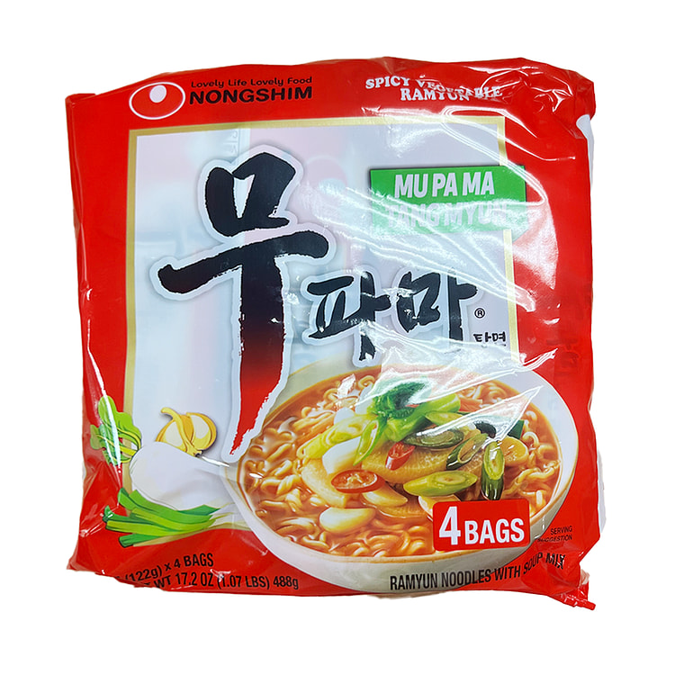 농심 무파마탕면 122 그램*4 팩