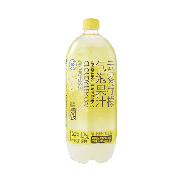 盒马 云雾柠檬气泡果汁 1250 毫升