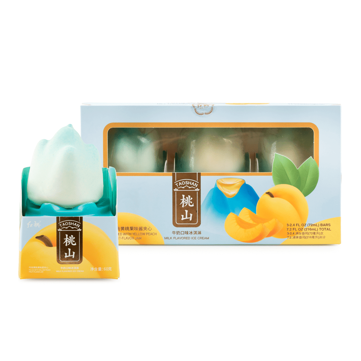 HQ Taoshan Milk Flavored Ice Cream 3PC, Frozen 180 g