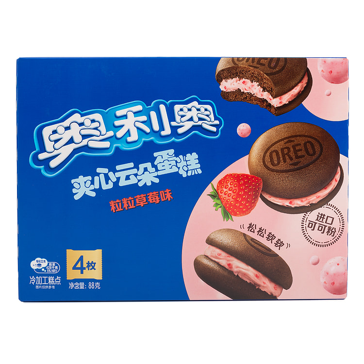 奥利奥 夹心云朵蛋糕 草莓味 88 克