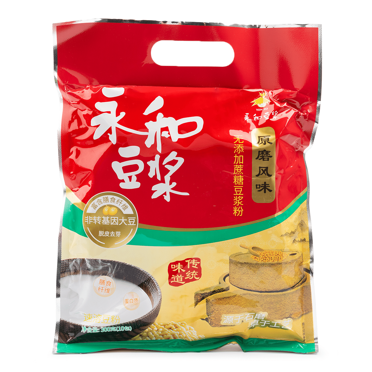 永和豆浆 原磨风味 无添加蔗糖豆浆粉 1.058 盎司*10 包