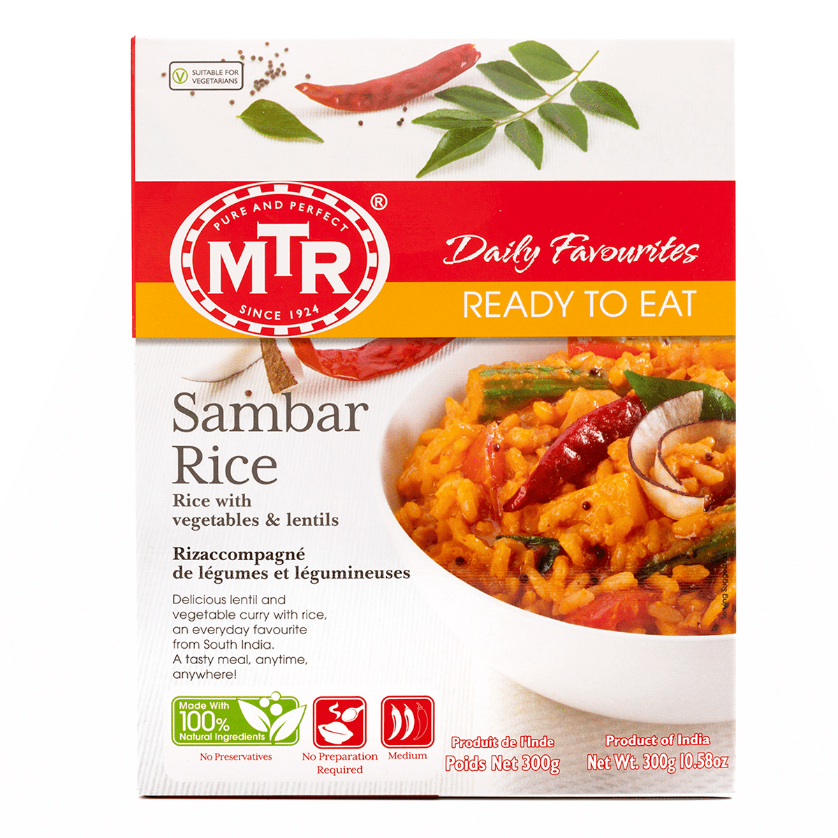 MTR Sambhar Rice Ready to Eat 10.5 oz