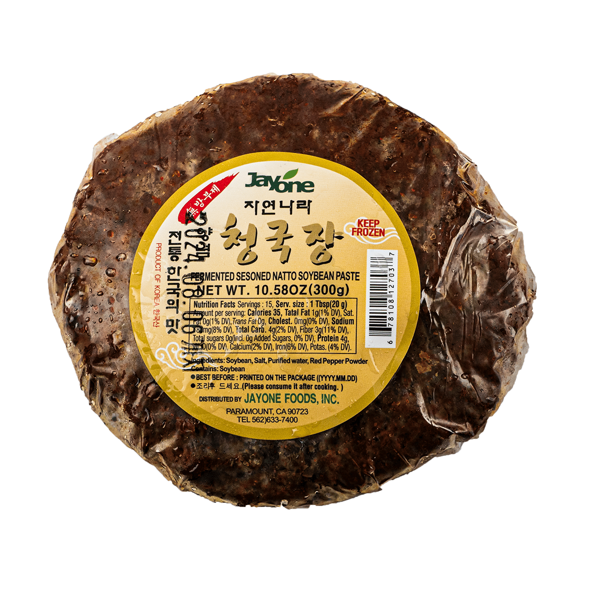 Jayone Fermented Soybean Paste Spicy, Frozen 300 g