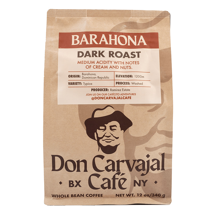 Don Carvajal Cafe Barahona- Cafe de Grano Entero Tostado Oscuro 12 onza(s)