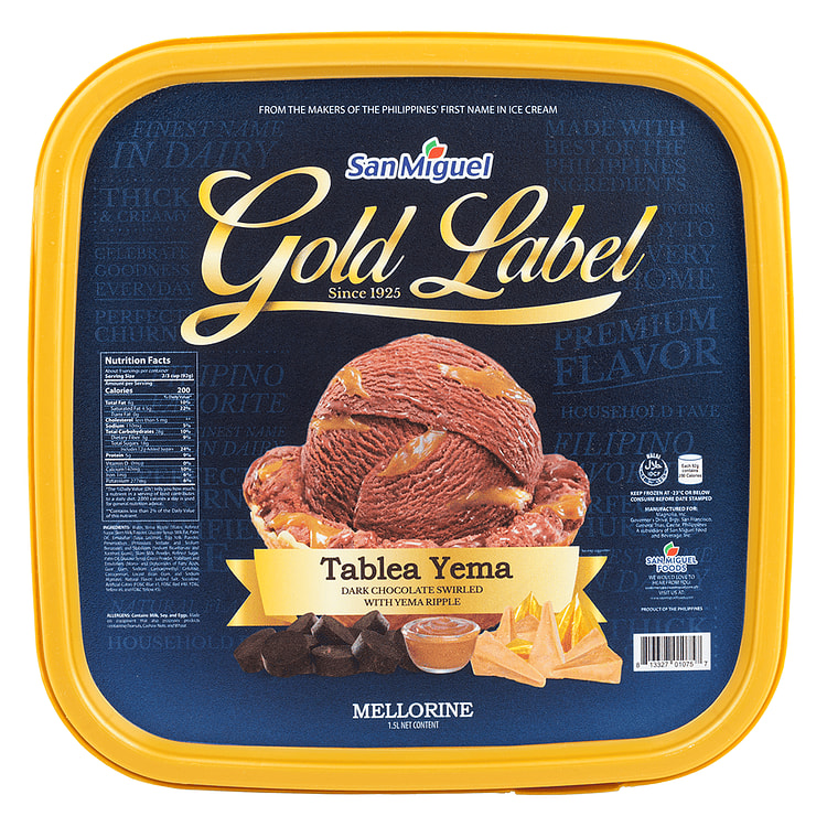 San Miguel Gold Label Tablea - Yema Ice Cream 50.72 oz