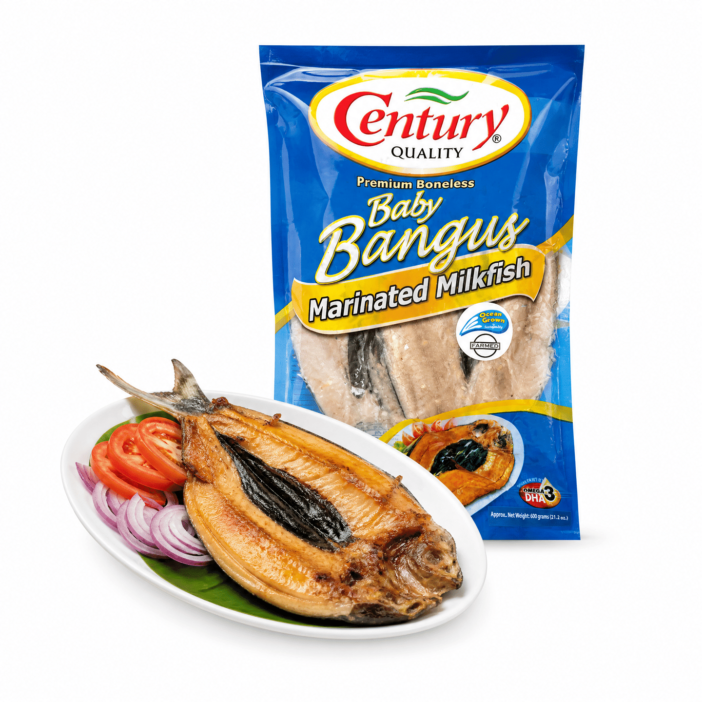 Century Frozen Deboned Marinated Baby Milkfish (BSM) 400-600 g