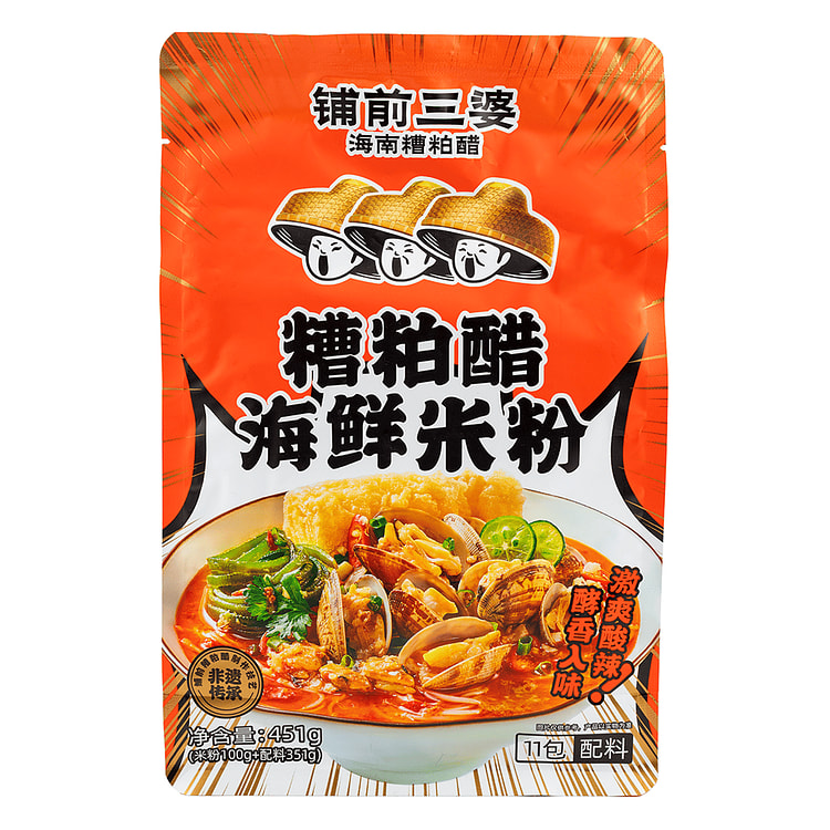 Puqiansanpo Vinegar Flavored Seafood Rice Noodles 451 g