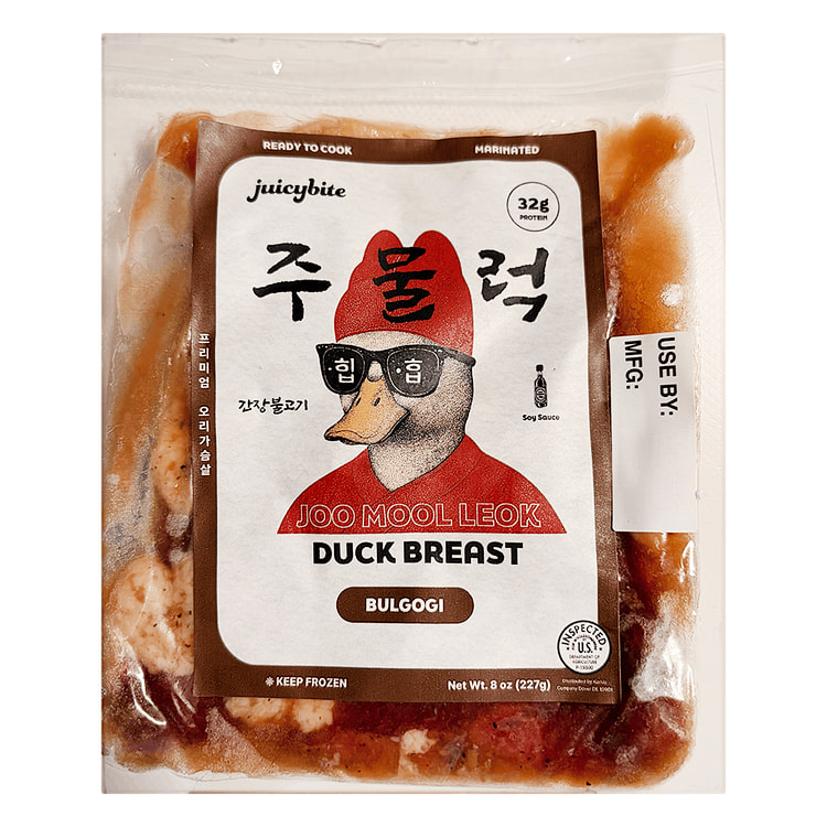 Juicybite 프리미엄 오리 주물럭 간장 불고기맛 8 온스