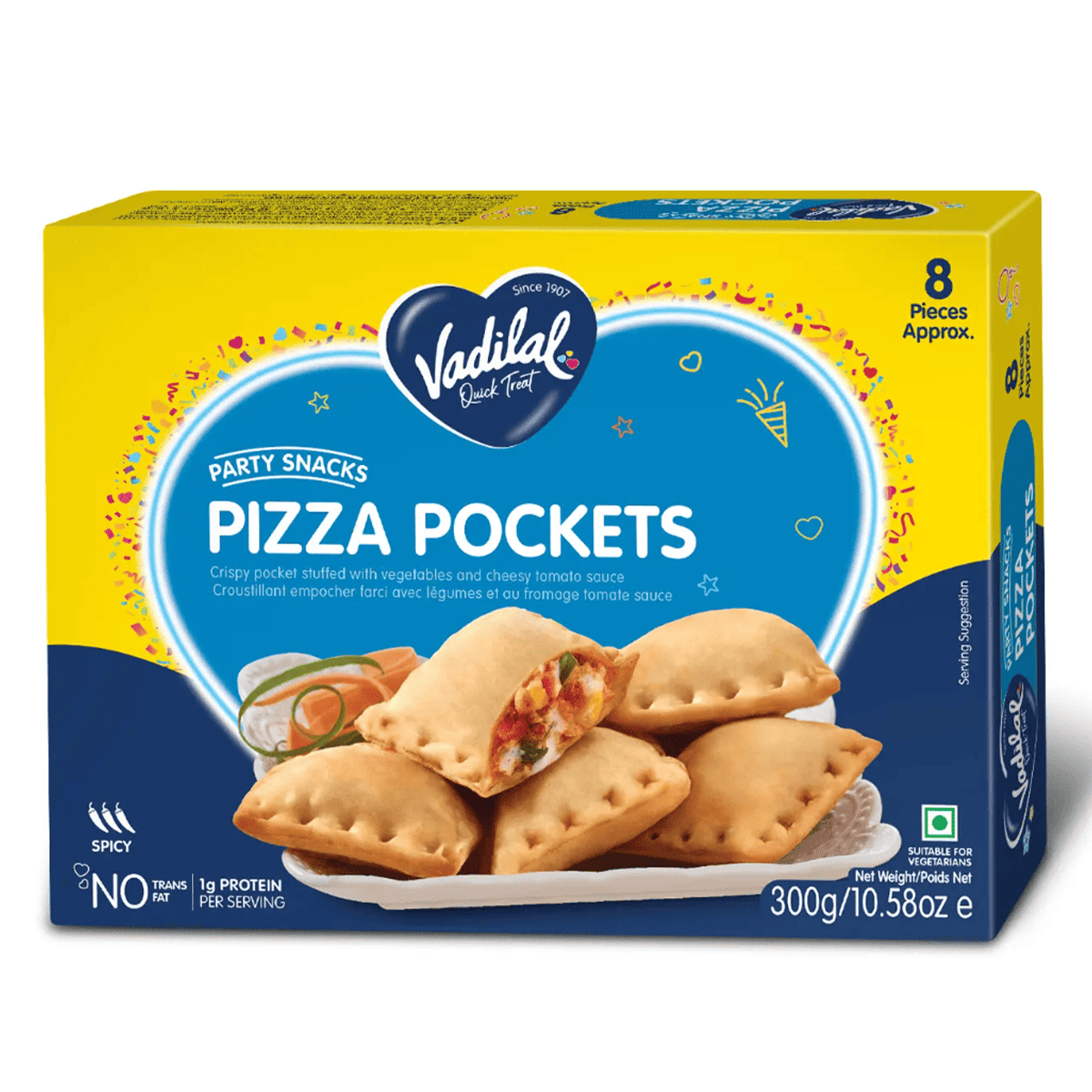 Vadilal Pizza Pockets 8pcs Frozen 300 g