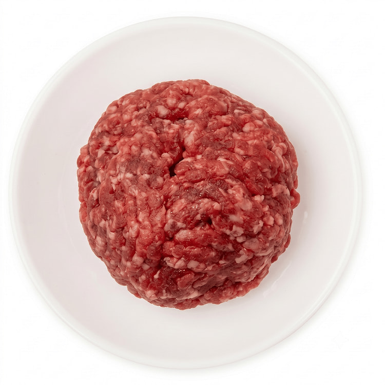 Carne moída de boi 80/20, congelada 1 lb