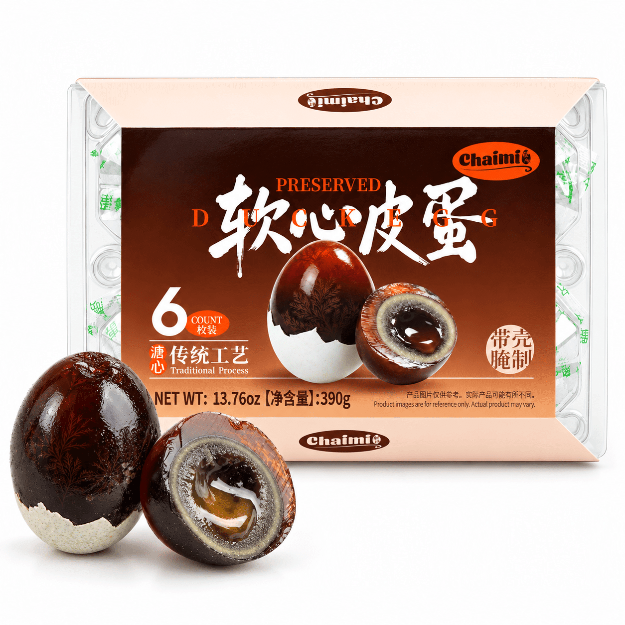 Chaimi Traditional Craft Soft-Centered Preserved Eggs (6-Pack) 390 g