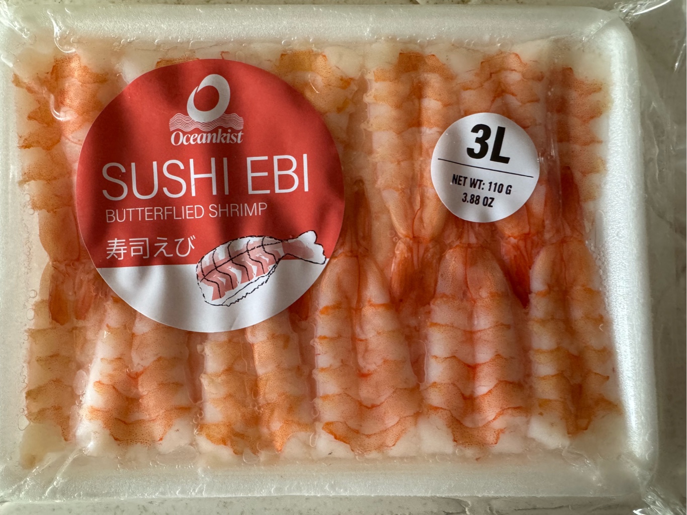 開き海老 刺身用 冷凍 20尾入 3.88 オンス - Weee!