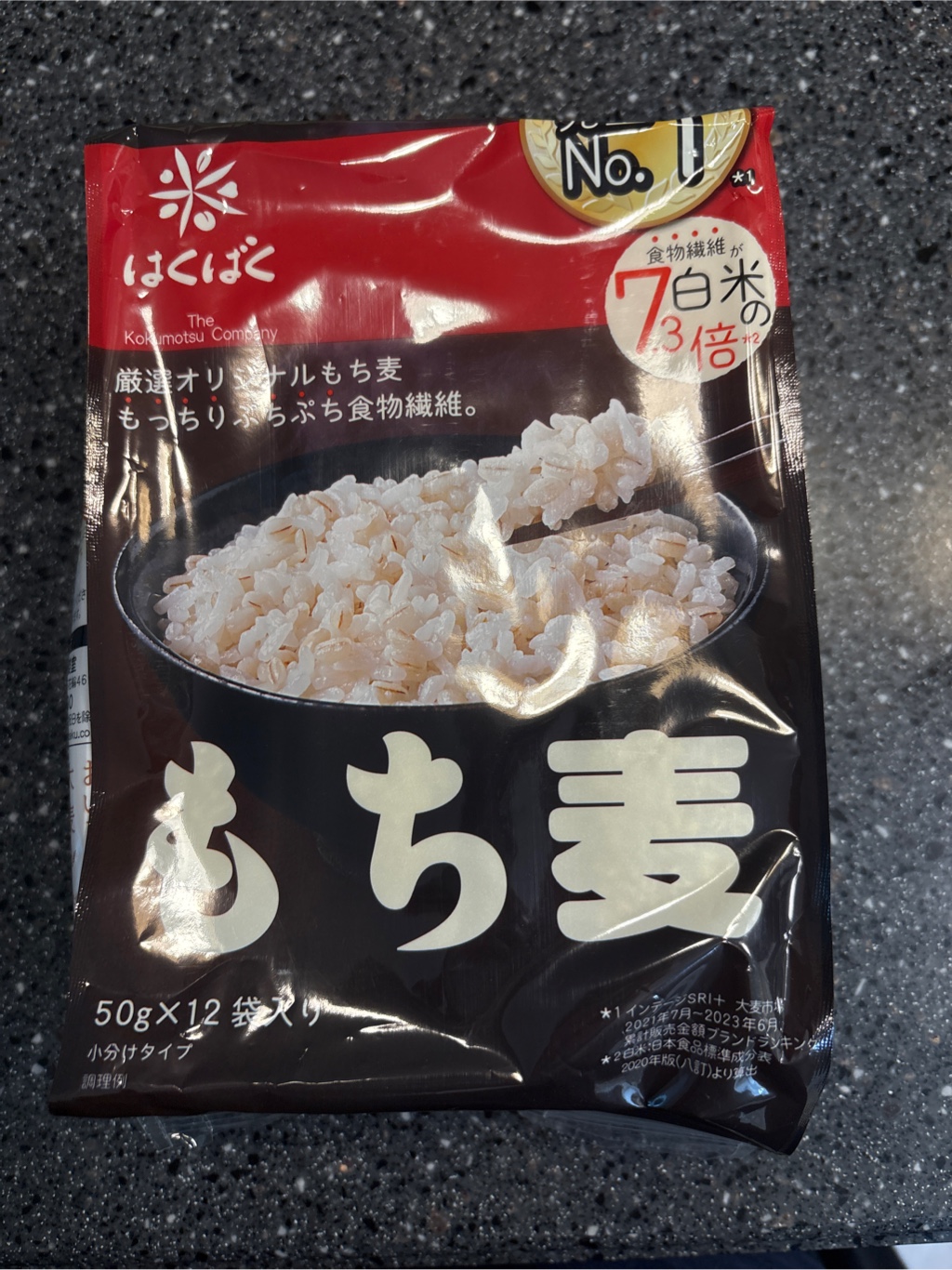 はくばく もち麦 小分けタイプ 50gx12袋入り 600 グラム - Weee!