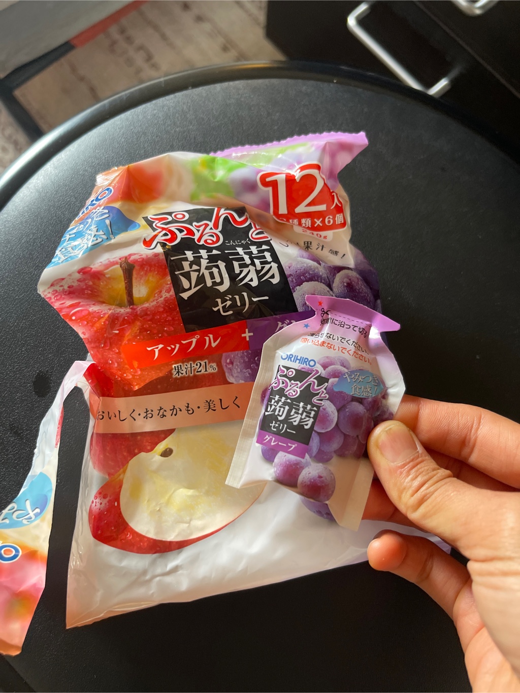 オリヒロ ぷるんと蒟蒻ゼリー アップル＋グレープ - Weee!