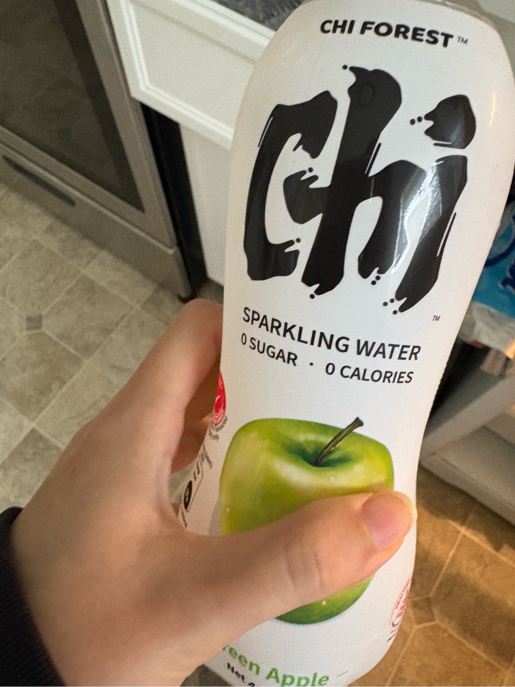 Get Genki Forest Sparkling Water Green Apple Flavor 480 ml