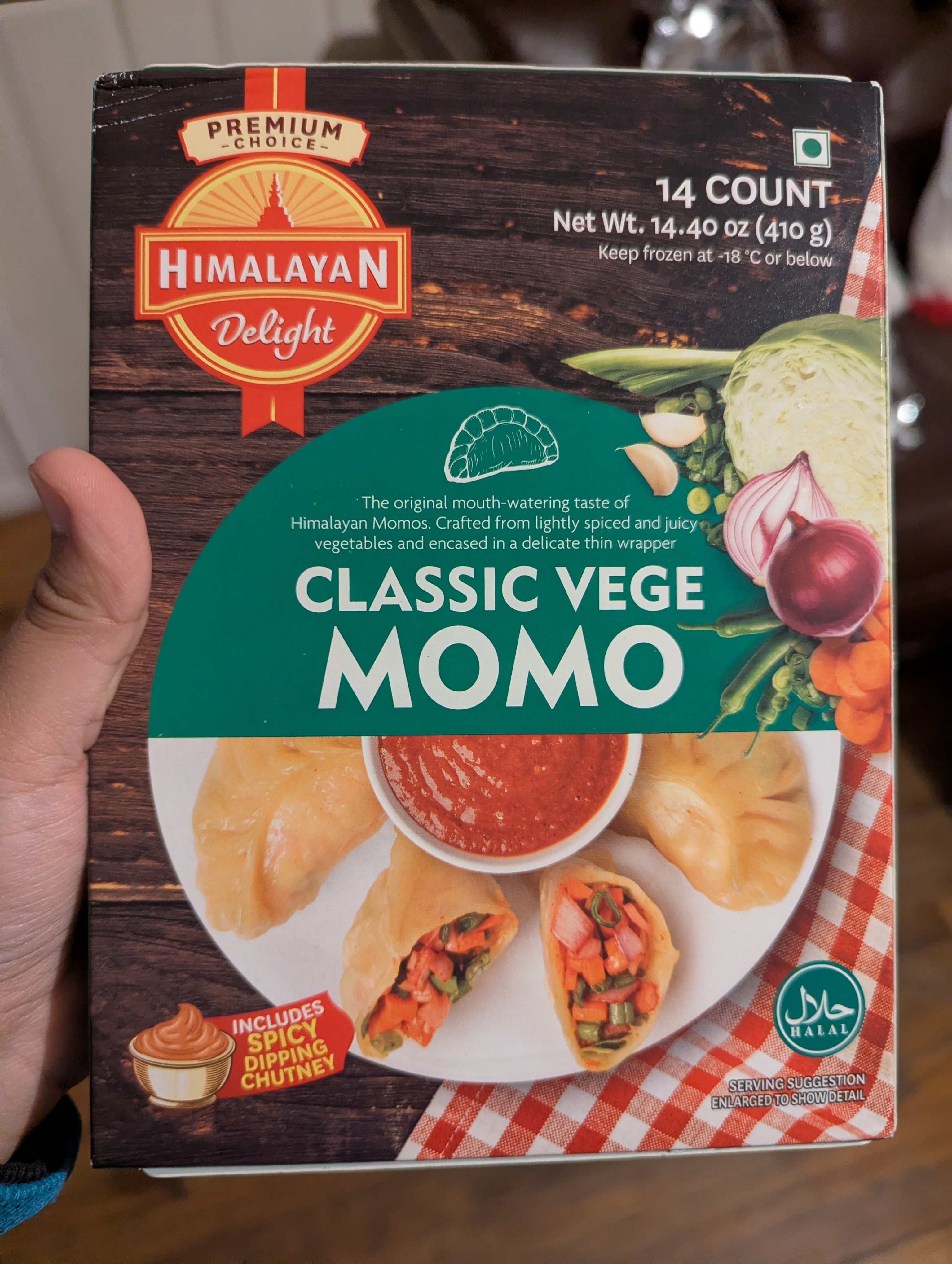 Get Himalayan Delight Classic Vege Momos, Frozen 14.4 oz Delivered