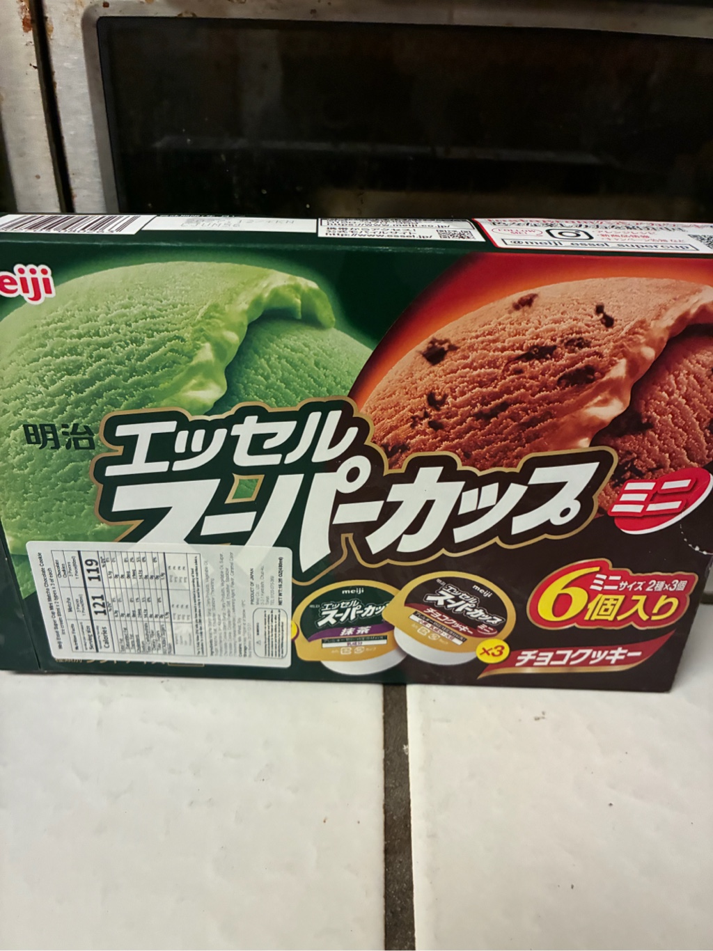 明治 エッセル スーパーカップミニ 抹茶・チョコクッキー アイス 6個