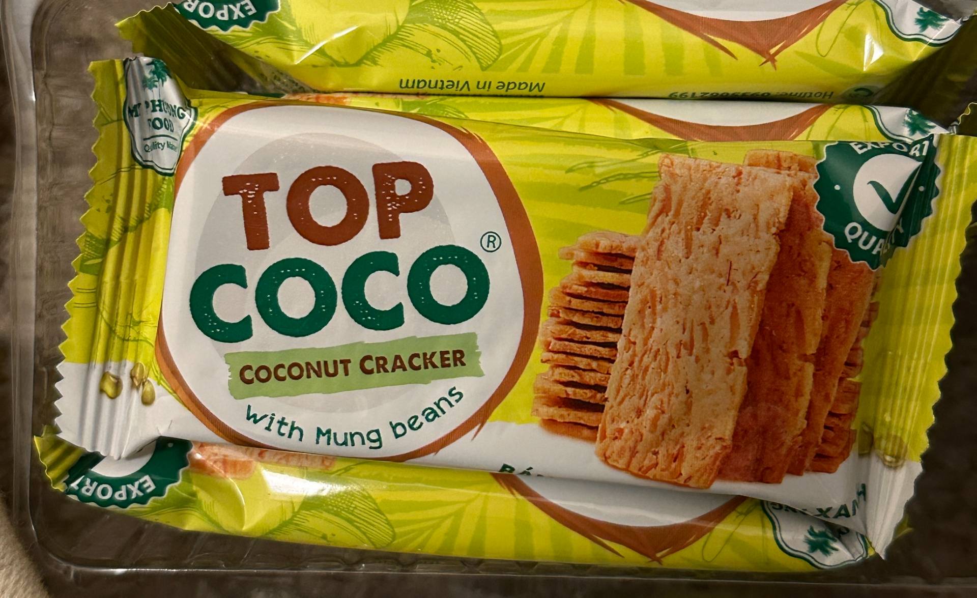 その他 加工食品 coco Get Top Coco Coconut Cracker with Mung Beans 5.29 oz